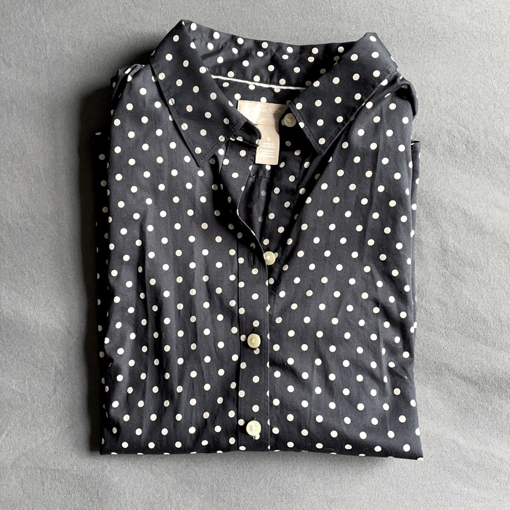 Banana Republic Polka Dot Non-Iron Button Down
